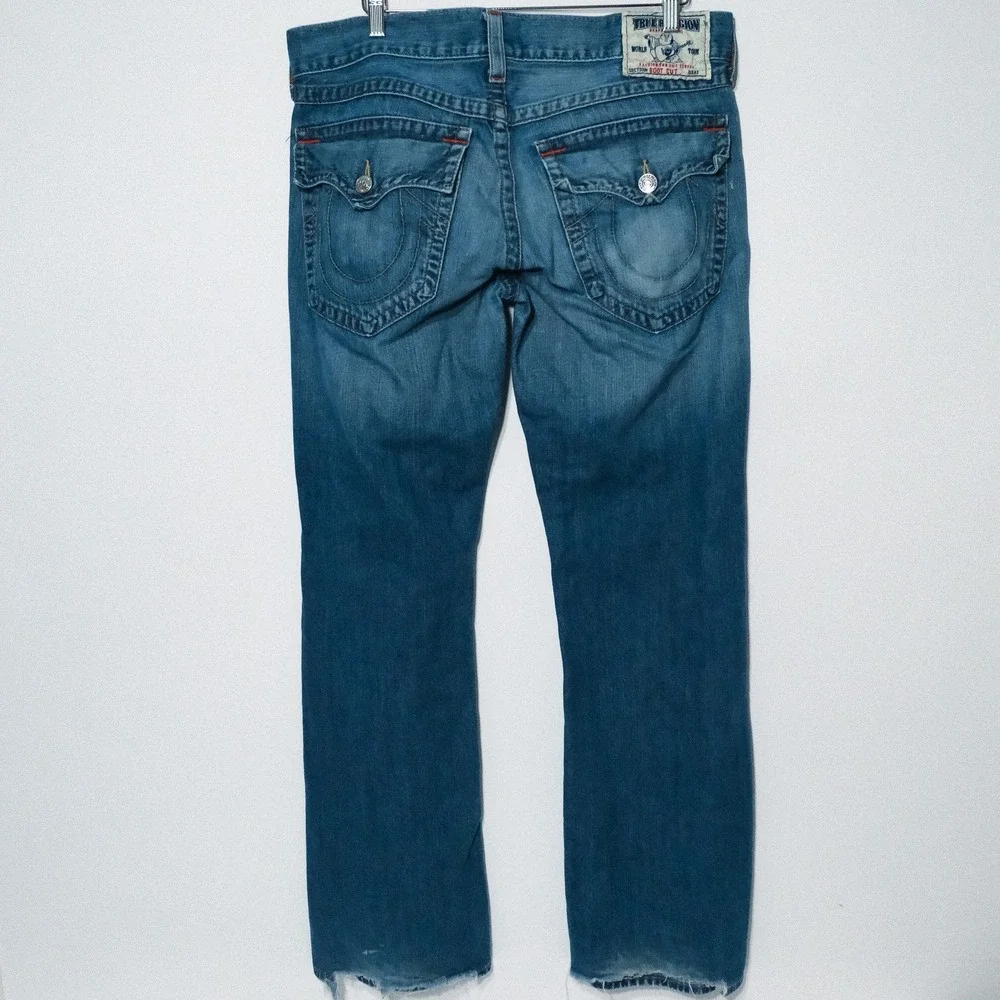 True Religion Mens Jeans  Blue Bootcut Size 36 RN#112790